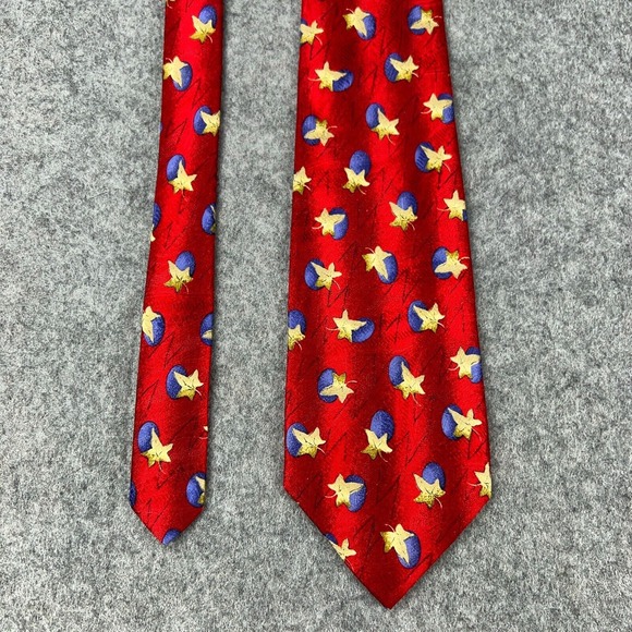 Robert Talbott Tie Red Blueberry Print 100% Silk Best of Class Nordstrom USA VTG - Picture 2 of 9